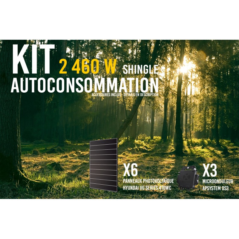 Kit Solaire Autoconsommation Wc Technologie Cellules Shingles