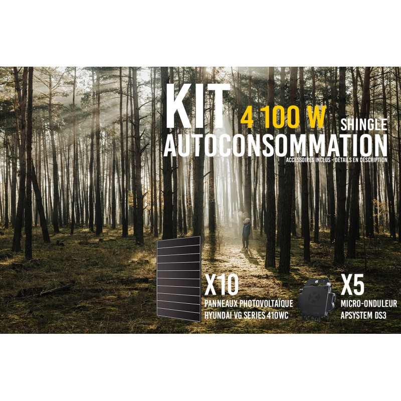 Kit solaire autoconsommation SHINGLE 4100Wc
