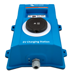Station de recharge - EV Charging Station - Victron Energy contreplongée sur fond blanc