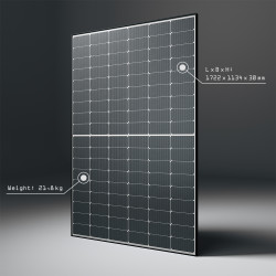 Panneau solaire - AXITEC Solar - Monocristallin 108 demi cellules TOPCon - 425 Wc de trois-quart