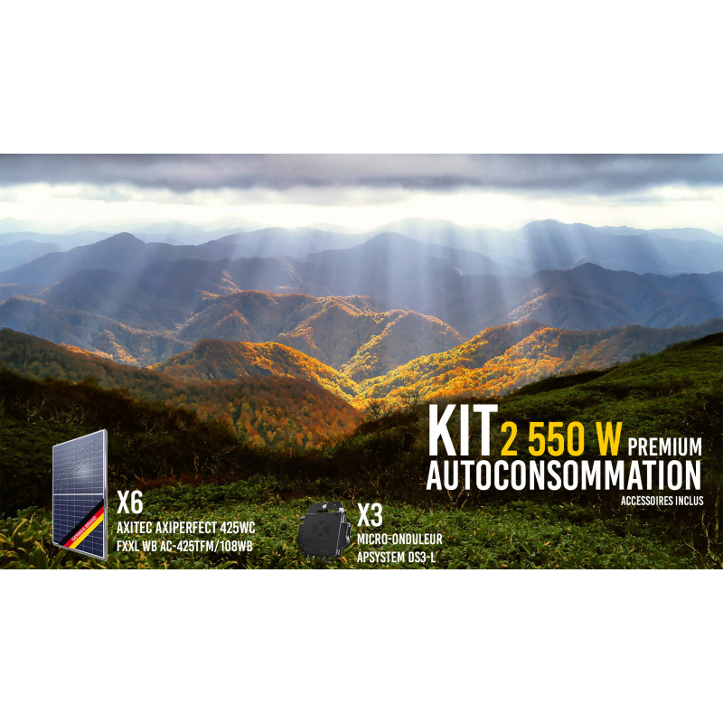 Kit solaire autoconsommation PREMIUM 2550Wc Avel_Heol
