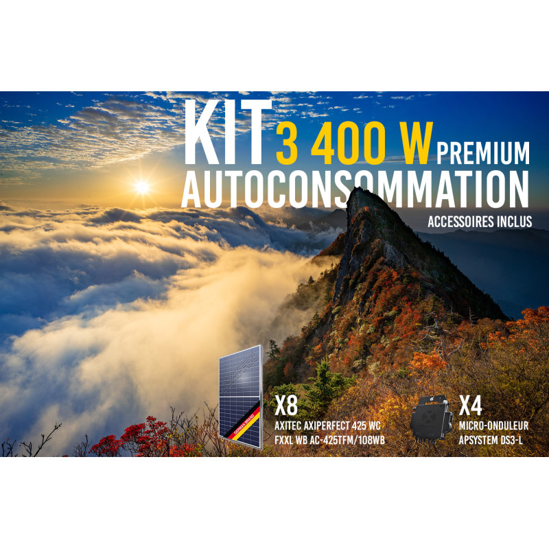 Kit solaire autoconsommation PREMIUM 3400Wc Avel_Heol