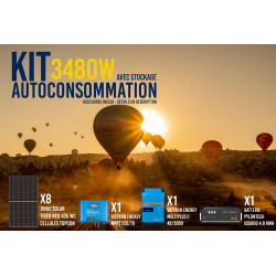 Pack Solaire autoconsommation 3480Wc - alimentation de secours - Pylontech US5000 4.8kWh + Victron Energy multiplus II GX 5000