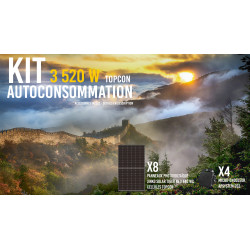 Kit solaire autoconsommation TOPCon 3520Wc avec panneaux Jinko Tiger Neo 440Wc et micros onduleurs AP Systems DS3