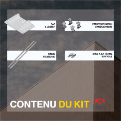 Fixations toiture plate - Ubbink - Kit pour 14 panneaux