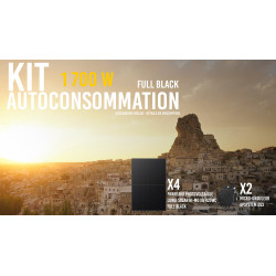 Kit solaire autoconsommation Full Black - 1700 Wc - Hétérojonction Longi Solar
