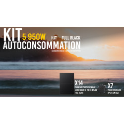 Kit solaire autoconsommation Full Black - 5950Wc - Hétérojonction Longi Solar - passerelle incluse