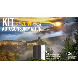 Kit solaire autoconsommation TOPCon 3520Wc - TRINA Vertex S+ - passerelle incluse