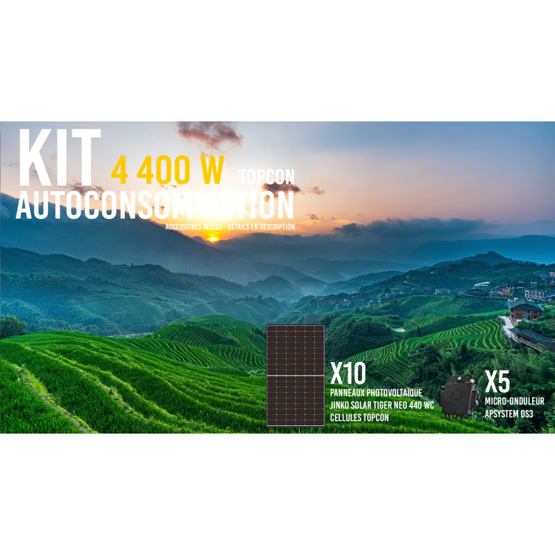 Kit Solaire Autoconsommation 4400wc Cellules Topcon 6841