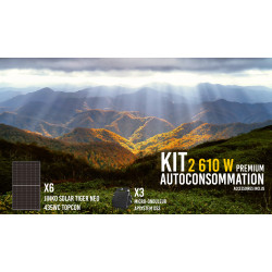 Kit solaire autoconsommation PREMIUM 2610Wc -  passerelle incluse