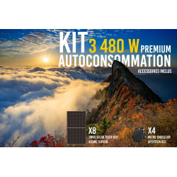 Kit solaire autoconsommation PREMIUM 3480Wc - passerelle incluse