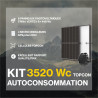 Kit solaire autoconsommation TOPCon 3520Wc - TRINA Vertex S+ - passerelle incluse