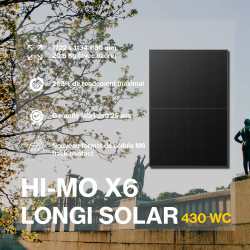 Kit solaire autoconsommation Full Black - 3440 Wc - Back-Contact Longi Solar - passerelle incluse