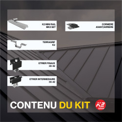 Fixations toitures bac acier - K2 Systems - Kit pour 14 panneaux