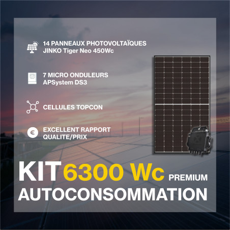 Kit solaire autoconsommation PREMIUM 6300Wc - passerelle  incluse