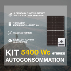 Kit solaire autoconsommation Hybride 4.6 - 5400Wc Jinko Premium