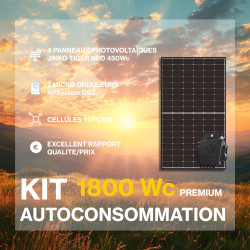 Kit solaire autoconsommation PREMIUM 1800Wc - passerelle incluse