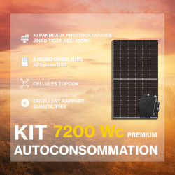 Kit solaire autoconsommation PREMIUM 7200Wc - passerelle incluse