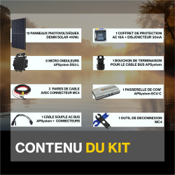 Kit solaire autoconsommation bi-verre bi-facial DENIM 4100 Wc - passerelle incluse