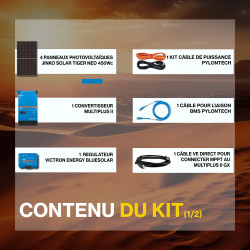 Kit solaire anti coupure 1.8kWc  - Pylontech Victron Multiplus