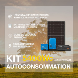 Kit solaire anti coupure 5.4kWc  - Pylontech Victron Multiplus