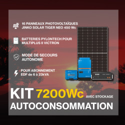 Kit solaire anti coupure 7.2kWc  - Pylontech Victron Multiplus