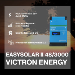 Kit solaire 3.6kWc avec batteries  - Victron Easy Solar - Pylontech