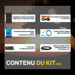 Kit solaire 3.6kWc avec batteries  - Victron Easy Solar - Pylontech