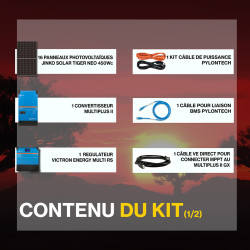 Kit solaire anti coupure 7.2kWc  - Pylontech Victron Multiplus