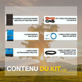 Kit solaire avec batteries 5.4kWc  - Pylontech Victron Multiplus