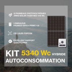 Kit solaire autoconsommation Hybride 4.6 - 5340Wc Premium