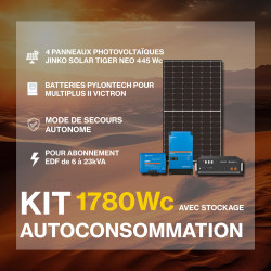 Kit solaire avec batteries 1.78kWc  - Pylontech Victron Multiplus