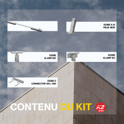 Fixations toiture plate - K2 SYSTEMS - Kit pour 16 panneaux
