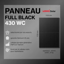 Kit solaire autoconsommation Full Black - 1720 Wc - passerelle incluse