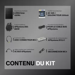 Kit solaire autoconsommation Full Black - 4300Wc - passerelle incluse