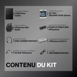 Kit solaire autoconsommation Full Black - 6880Wc - passerelle incluse
