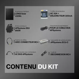 Kit solaire autoconsommation Full Black - 6880Wc - passerelle incluse