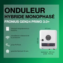 Kit autoconsommation hybride 3.0 avec batteries 5.1kWh