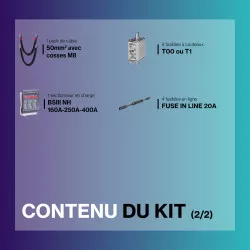 Kit solaire HYBRIDE autoconsommation TRIPHASE XL 6 à 12kWc - Onduleur DEYE et panneaux Biverre Biface