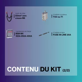 Kit solaire HYBRIDE autoconsommation TRIPHASE XL 6 à 12kWc - Onduleur DEYE et panneaux Biverre Biface