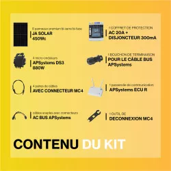 Kit solaire autoconsommation PREMIUM 3600Wc - passerelle incluse