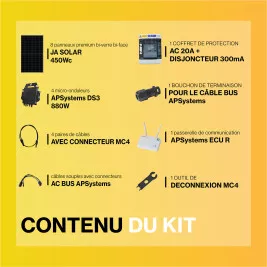 Kit solaire autoconsommation PREMIUM 3600Wc - passerelle incluse