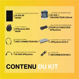Kit solaire autoconsommation PREMIUM 4500Wc - passerelle incluse