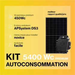 Kit solaire autoconsommation PREMIUM 5400Wc- passerelle incluse
