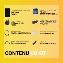Kit solaire autoconsommation PREMIUM 2700Wc - passerelle incluse