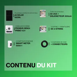 Kit solaire autoconsommation Hybride 4.0 - 4500Wc Premium