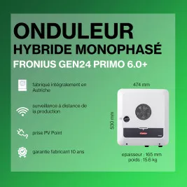 Kit solaire autoconsommation Hybride 6.0 - 7200Wc Premium