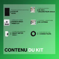 Kit solaire autoconsommation Hybride 6.0 - 7200Wc Premium