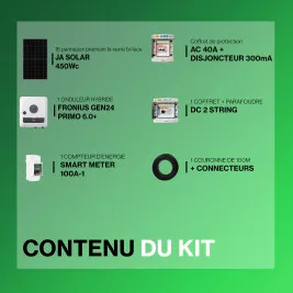 Kit solaire autoconsommation Hybride 6.0 - 7200Wc Premium