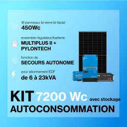 Kit solaire avec batteries 7.2kWc  - Pylontech Victron Multiplus